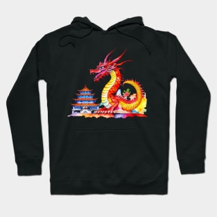 Red 2024 Chinese New Year Chinese Year of the Dragon Lunar New Year Hoodie